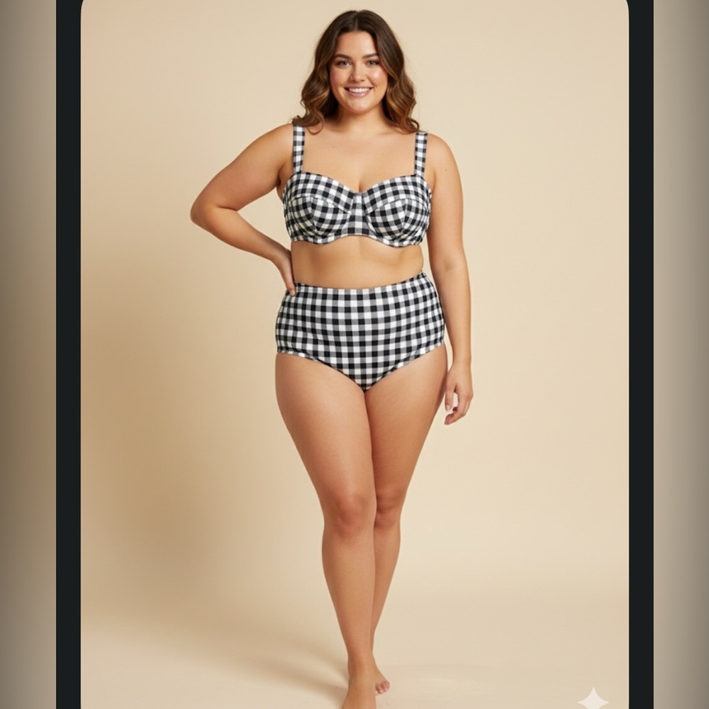Adore Me - 2 piece suit, black and white‎